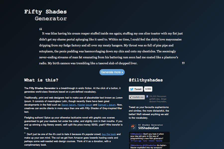 hjem TRUE Formode Fifty Shades Generator – The Ipsum Collection
